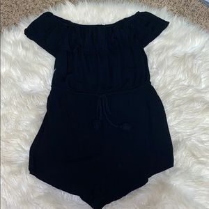 Black off the shoulder romper